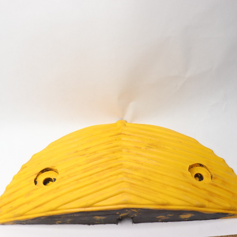 Surface Mount Extra End Cap Recycled Rubber Yellow 8″ L x 14″ W