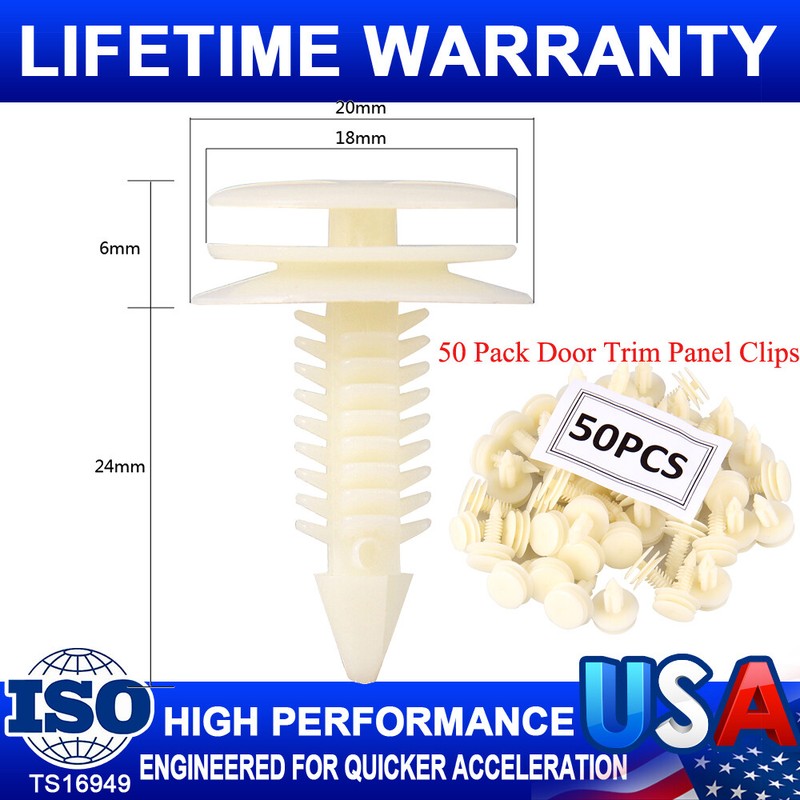 50 New Front Door Trim Panel Retainers Push-Type Clips For GM 10153057 Chevrolet