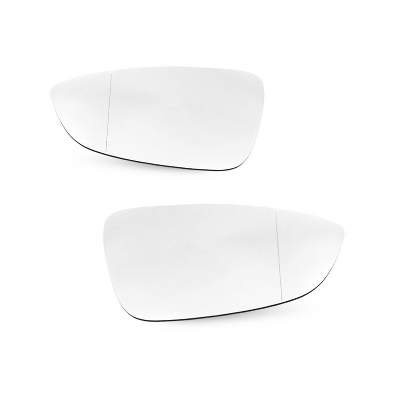 Pair RH LH Side Power Heated Mirror Glass For Volkswagen CC Eos Passat 2009-2017 gallery