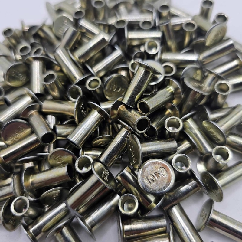 10-9 Brake Liner Rivets Round Head 1/2 Head Diameter 8/16 Inch Long 100 Units