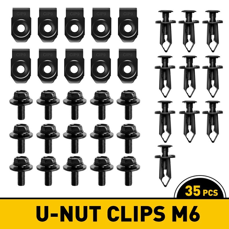 35PCS ENGINE UNDER COVER SPLASH SHIELD GUARD BODY BOLT U-NUT CLIPS FASTENER NEW gallery