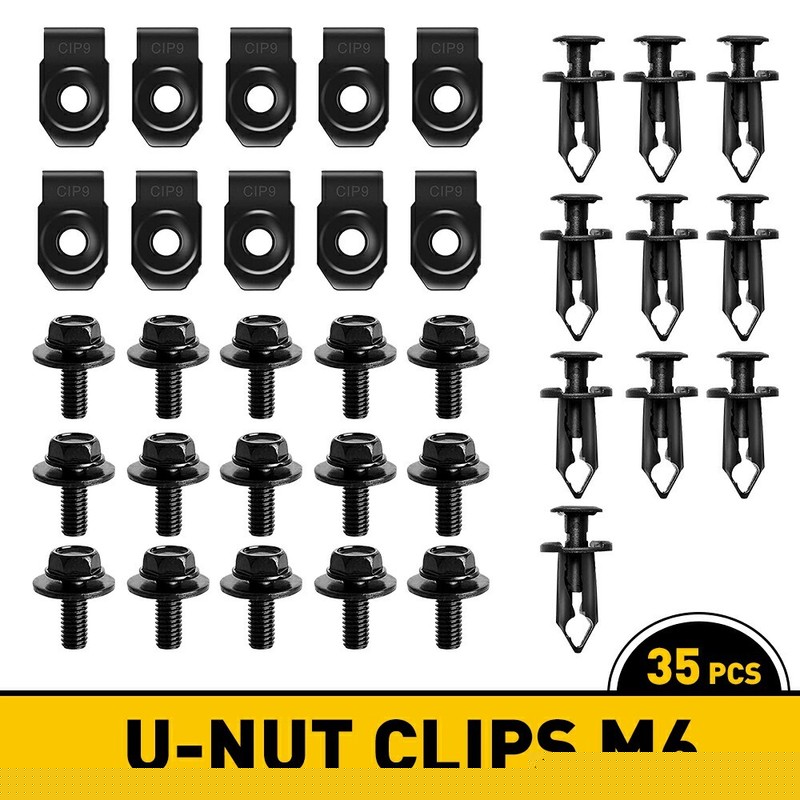 35pcs Engine Under Cover Splash Shield Guard Body Bolt U-nut Clips Fastener USA gallery