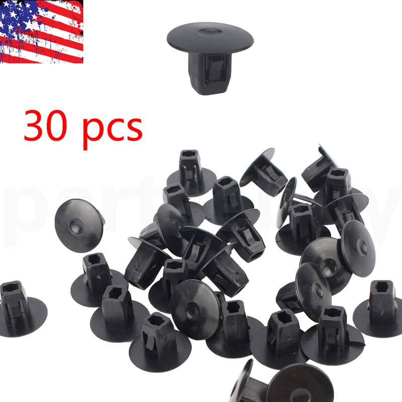 30Pcs Fit For Honda 90682SEA003 Front Bumper Push-Type Retainer