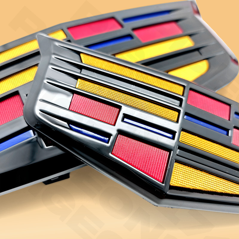 Front Grille + Tailgate Trunk Emblem Raised Badge for Cadillac CT6 XT5 ATS XTS