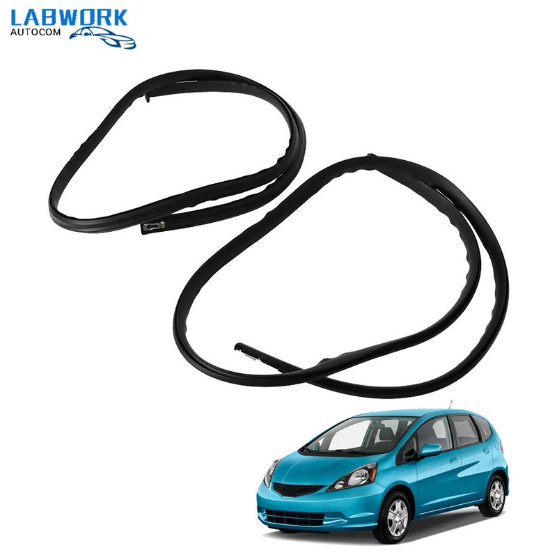 For Honda Fit 2009-2014 Left+Right Sport Hatchba Black Roof Top Trim Molding Kit