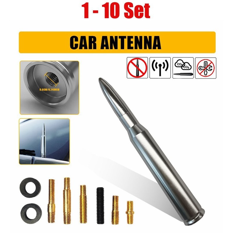 New Bullet Brand Antenna Set Chrome for Dodge Ram Years-All Models-All 1-10PCS