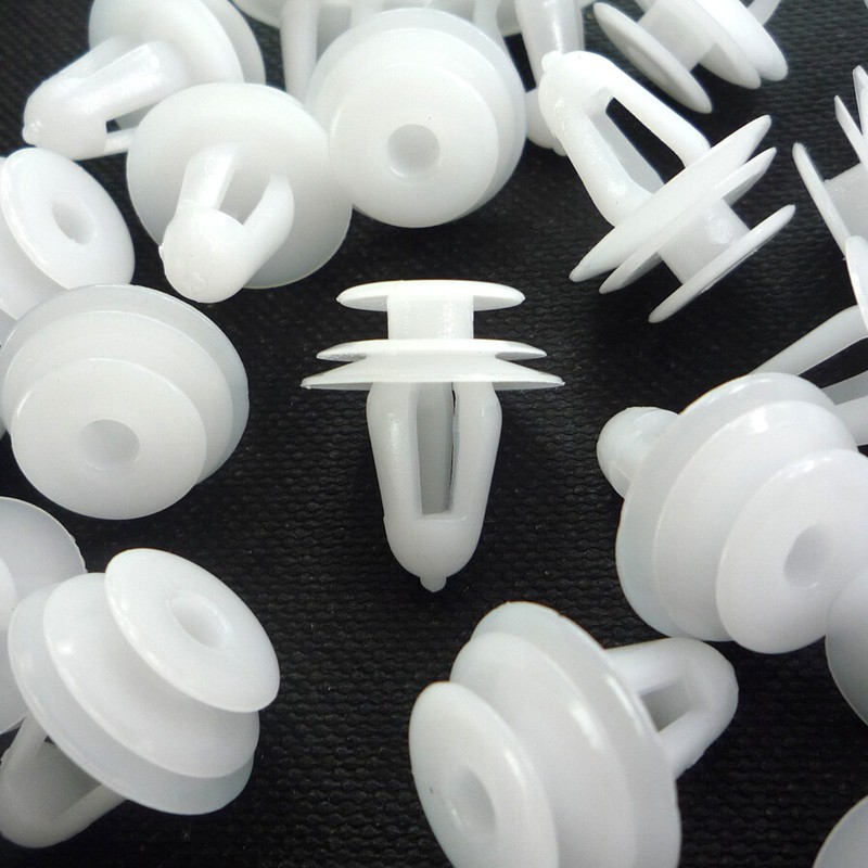 10x Door Trim Panel Fastener Nylon Clips Retainer White For Toyota 67771-02030 gallery