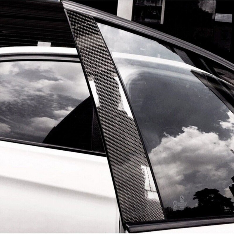 Carbon Fiber Car Door Sill Scuff Cover Plate Sticker Protector For Mercedes-Benz gallery