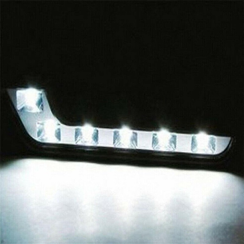 Car Front Bumper 6LED White Driving Fog Light Daytime Lamps Waterproof L Shaped gallery
