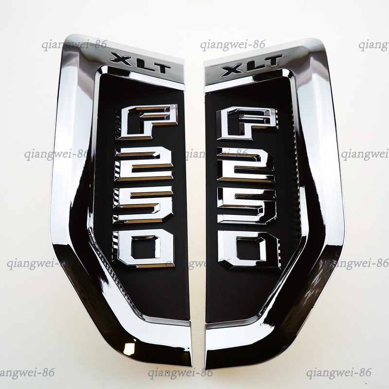 DRIVER &PASSANGER Side Emblems Chrome Badges For 2017-2022 F250XLT gallery
