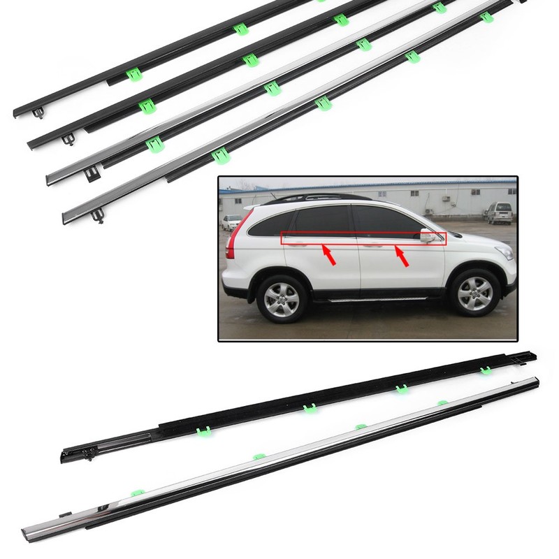 4PCS For Honda CR-V 07-11 Window Weatherstrip Moulding Trim Seal Belt Chrome gallery