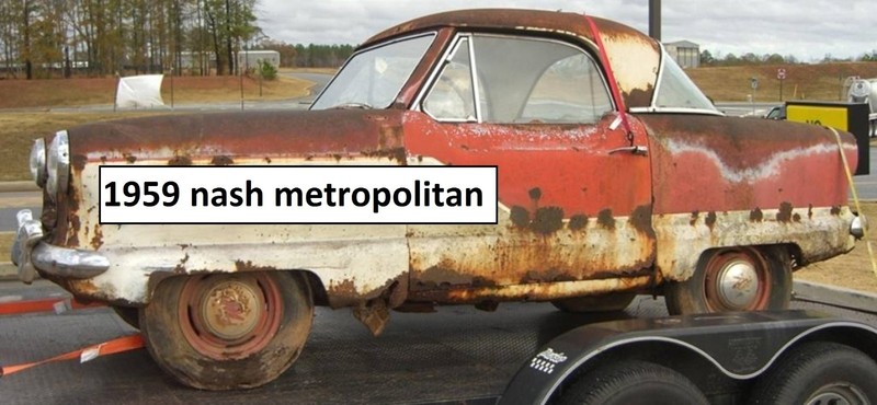 #3195. TWO USED 1959 Nash Metropolitan bottom windshield lower chrome trims
