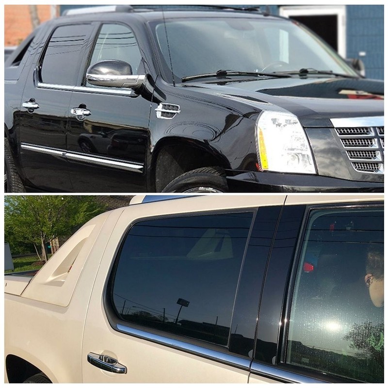 For 2007-2014 Cadillac Escalade/ESV/EXT SUV 4PC Black Pillar Posts Door Trim EXC gallery