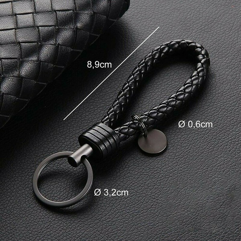 Car Accessories Keychain Leather Rope Strap Weave Keyring Key Chain Multicolor gallery