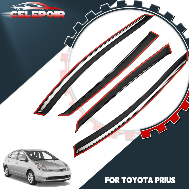 Fits 2004-2009 Toyota Prius Hatchback 4PCS Window Visor Sun Guard Rain Deflector
