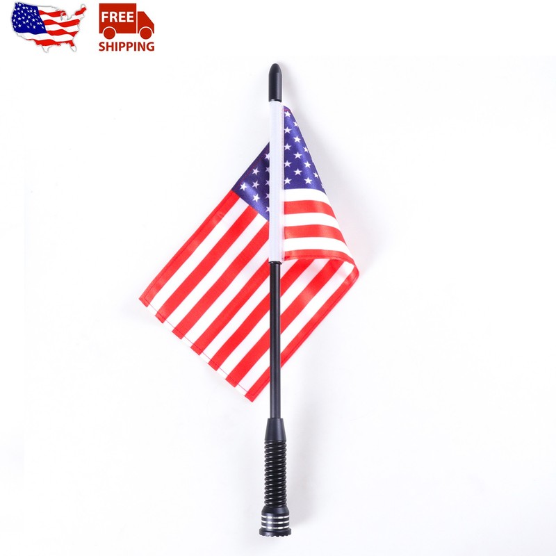 Front Hood Bumper Flagpole Mount Bracket w/US Flag For Ford Bronco 2021+ 2/4Door gallery