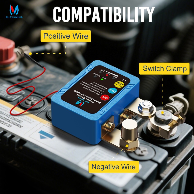 Automatic Shut Off Kill Switch For Car Remote Battery Disconnect Switch 12V 240A gallery