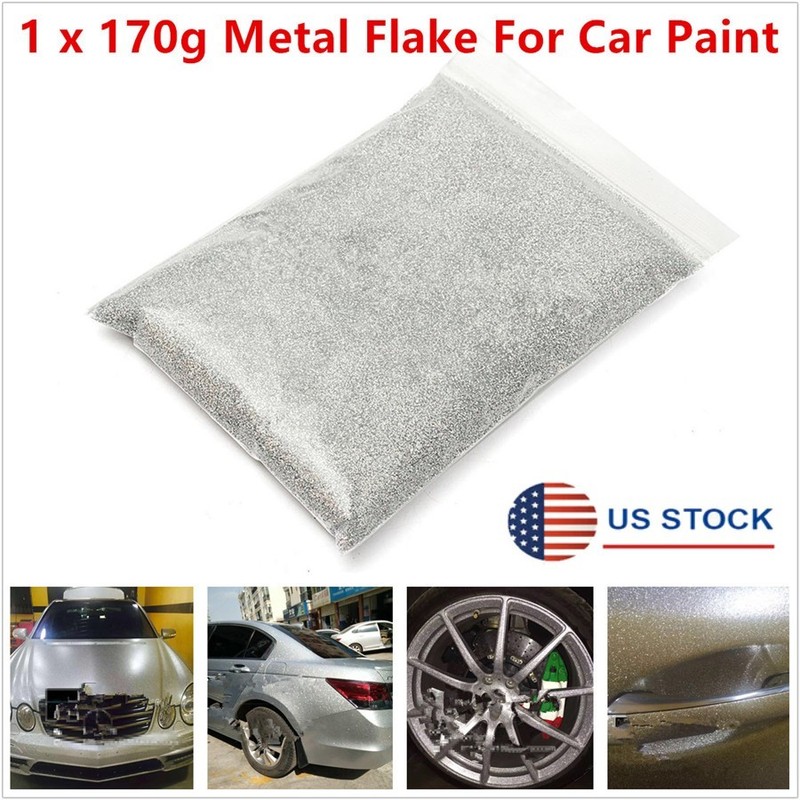 170g Metal Flake Auto Paint Additive Silver 0.4mm/0.016″ PET For Car Painting