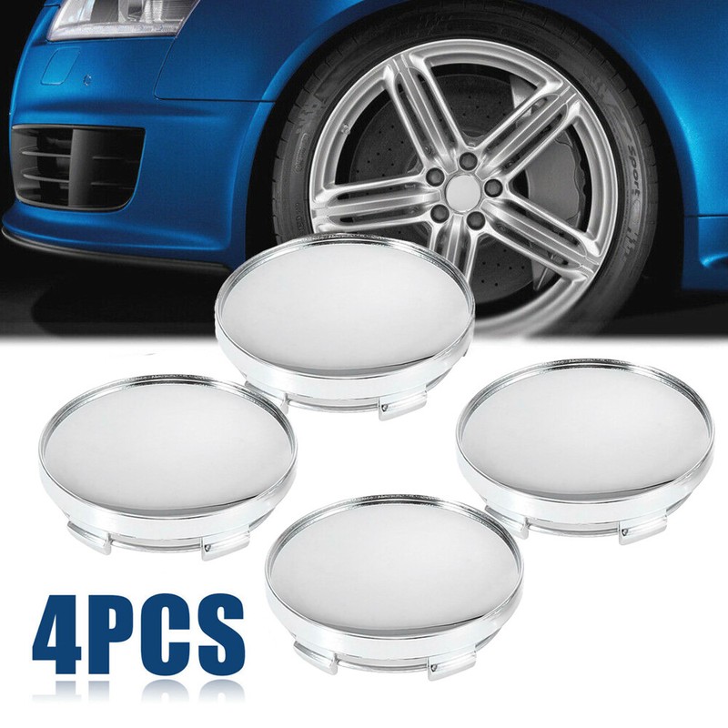 4Pcs 63mm Car Wheel Center Caps Hub Tyre Rim Hub ABS Chrome Cap Cover Universal