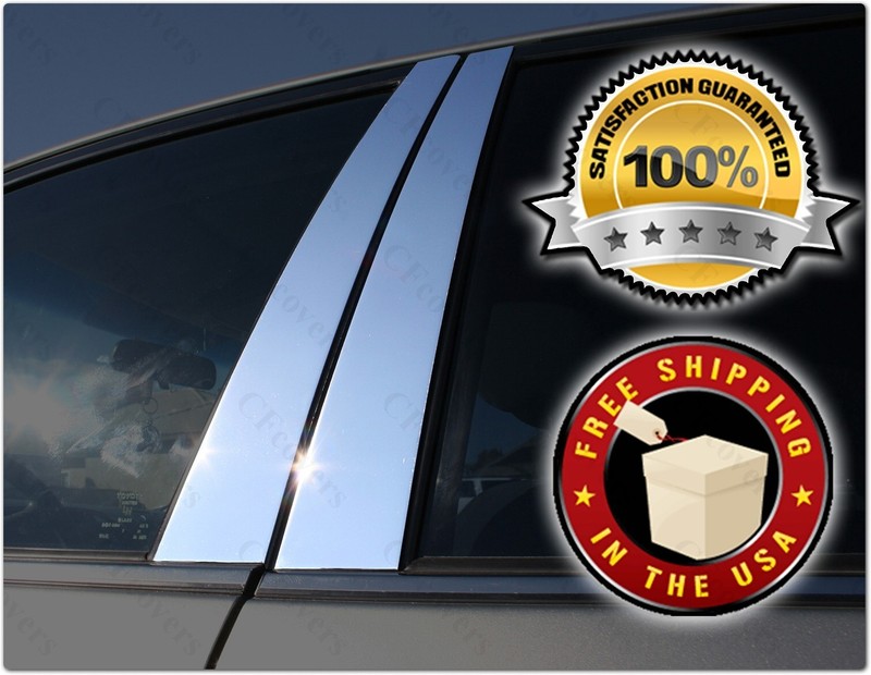CHROME Pillar Posts for Cadillac XTS 13-15 8pc Set Door Trim Mirrored Cover Kit