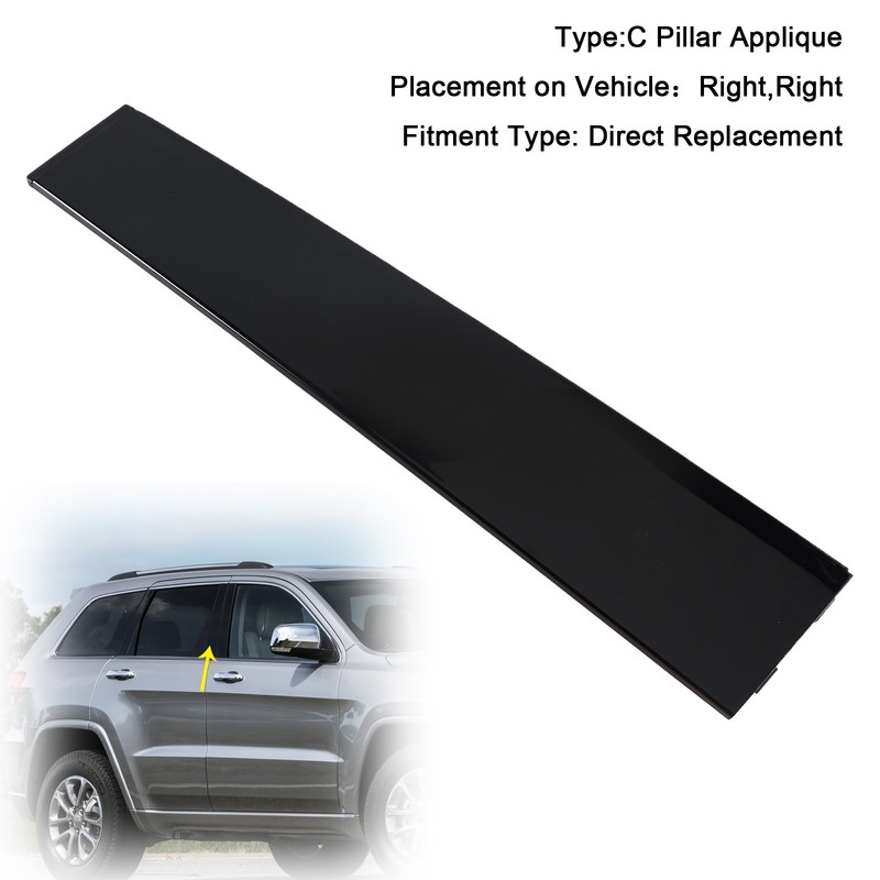 Right Rear Door Pillar Window Trim Applique B 57010446 For Jeep Cherokee 11-2021