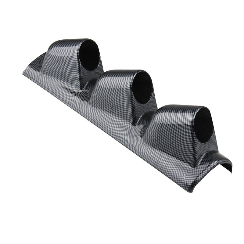 Carbon 2" 52mm LEFT HAND DRIVE Pod A Pillar Triple 3 Hole Mount Gauge Holder gallery