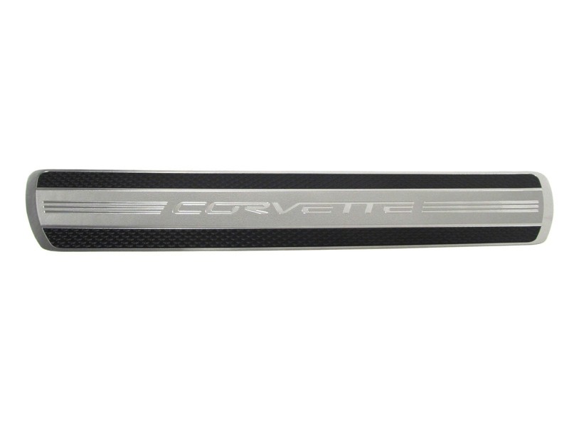 OEM NEW Right or Left Door Sill Tread Plate Decal Black Silver 07-12 Corvette