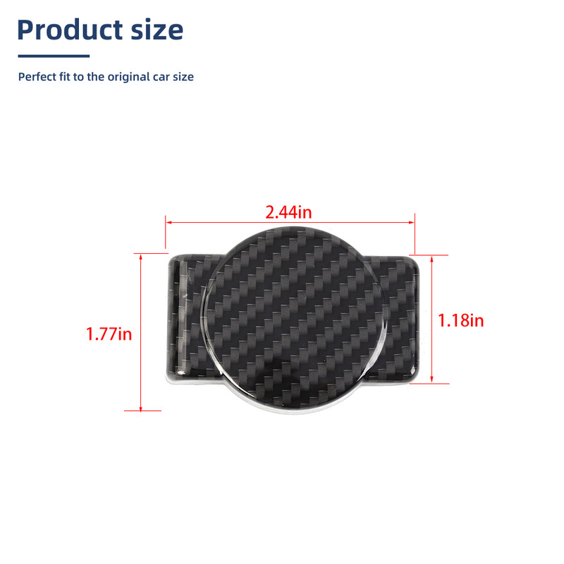 Carbon Fiber Rear Spare Tire Lock Decor Cover Trim For Ford F150 11+ Accessories gallery