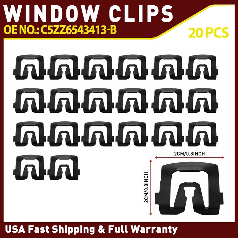 For Windshield FORD Rear Window Trim Molding Clips- 1964-1993- 20 clips- #026