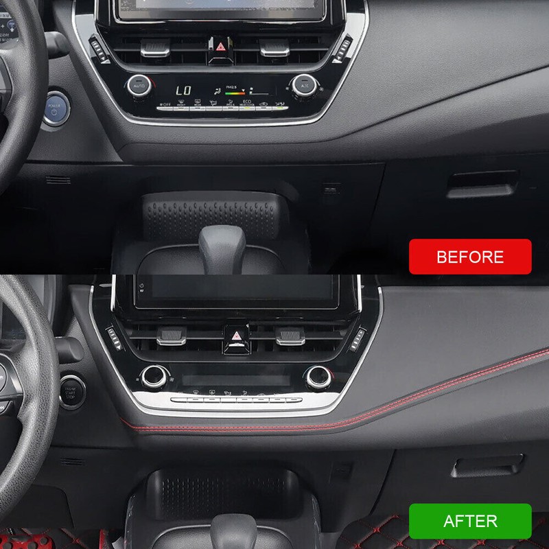 Car Dashboard Decor Line Strip Sticker 2M Pu Leather Trim Decor Accessories Red gallery