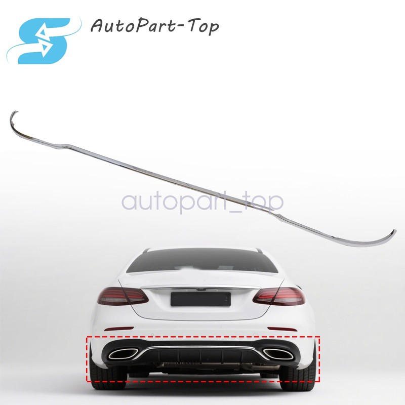 For Mercedes Benz E300 E350 W213 2016-2020 Rear Bumper Molding Chrome Trim