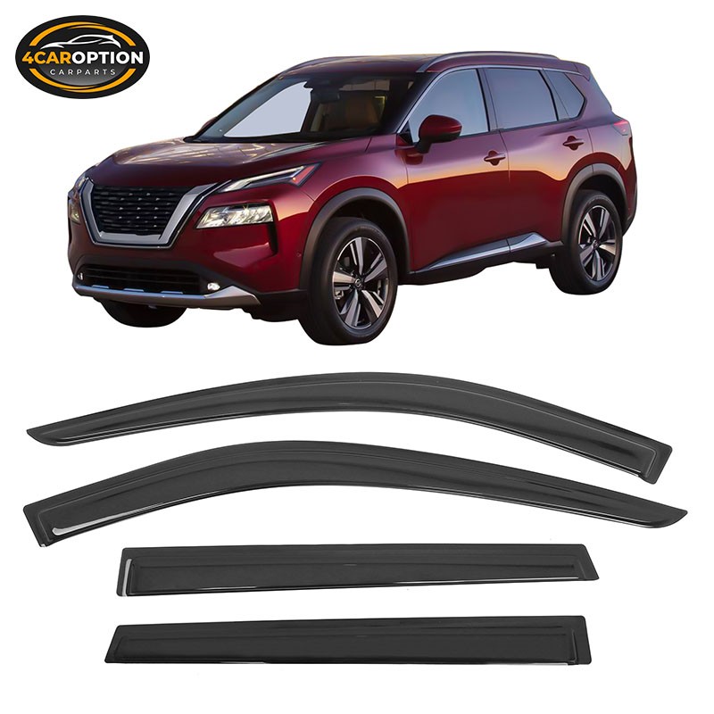 Window Visors Fits 21-25 Nissan Rogue Rain Sun Guards Vent Deflectors