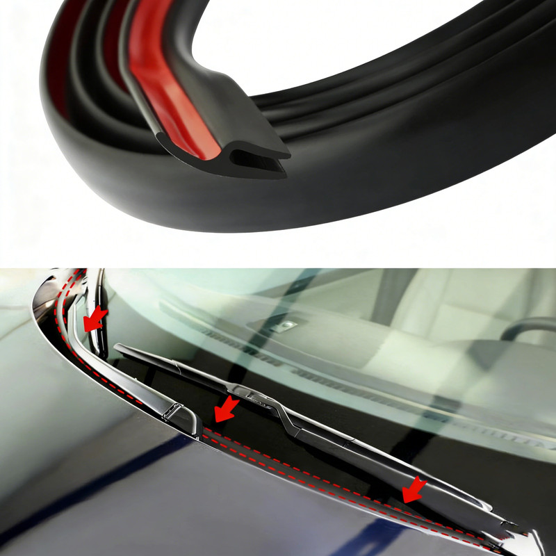 1.8m/5.9Ft H-Shape Windshield Rubber Sealing Strip Customized for Subaru Vehicle