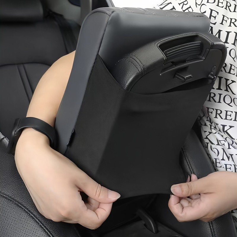 Universal Car Leather Armrest Pad Cover Center Console Box Cushion Protector USA gallery
