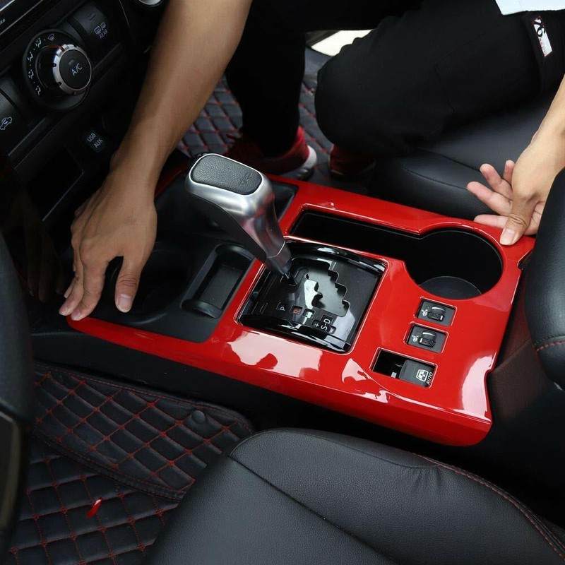 Interior Center Console Gear Shift Panel Cover Trim Red Fit For 4Runner 2010+ gallery