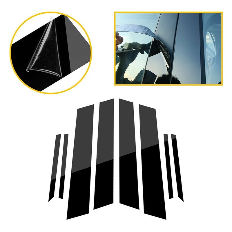For 2012-2015 Honda Civic?Black Pillar Post Door Trim Car Auto Accessories 6 PCS gallery