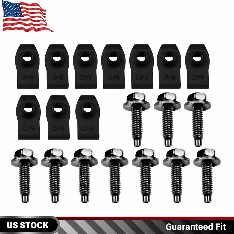 Car U-nut & Clips Body Bolts For Ford Truck – 5/16-18 x 1-3/16″ Long Set of 20