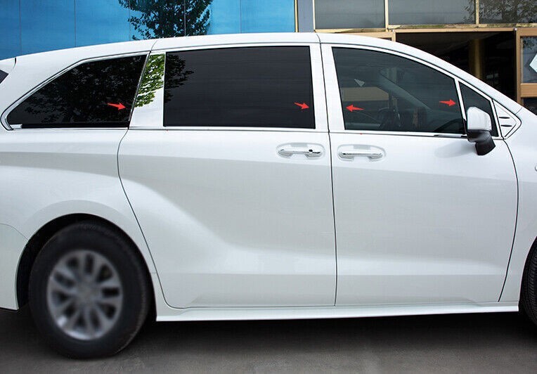 For Toyota Sienna 2021-2024 stainless chrome Window Center BC Pillar Cover Trim gallery