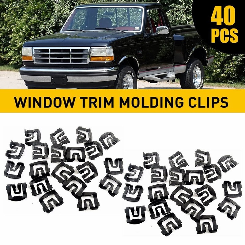 For 1964-1993 Ford Mustang LTD Rear Glass Molding Clips For Window Trim 40pcs
