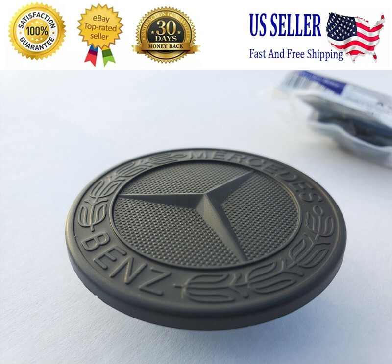 57mm AMG Matte Front Hood Emblem Badge A,B,C,E,S,SL,SLK Class