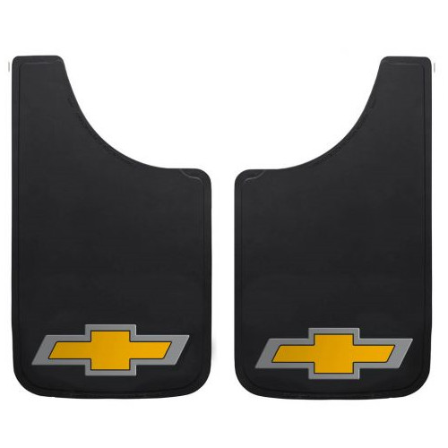 Plasticolor 000540R03 Easy Fit 11″ x 19″ Mud Flaps With Chevrolet Bowtie Logo