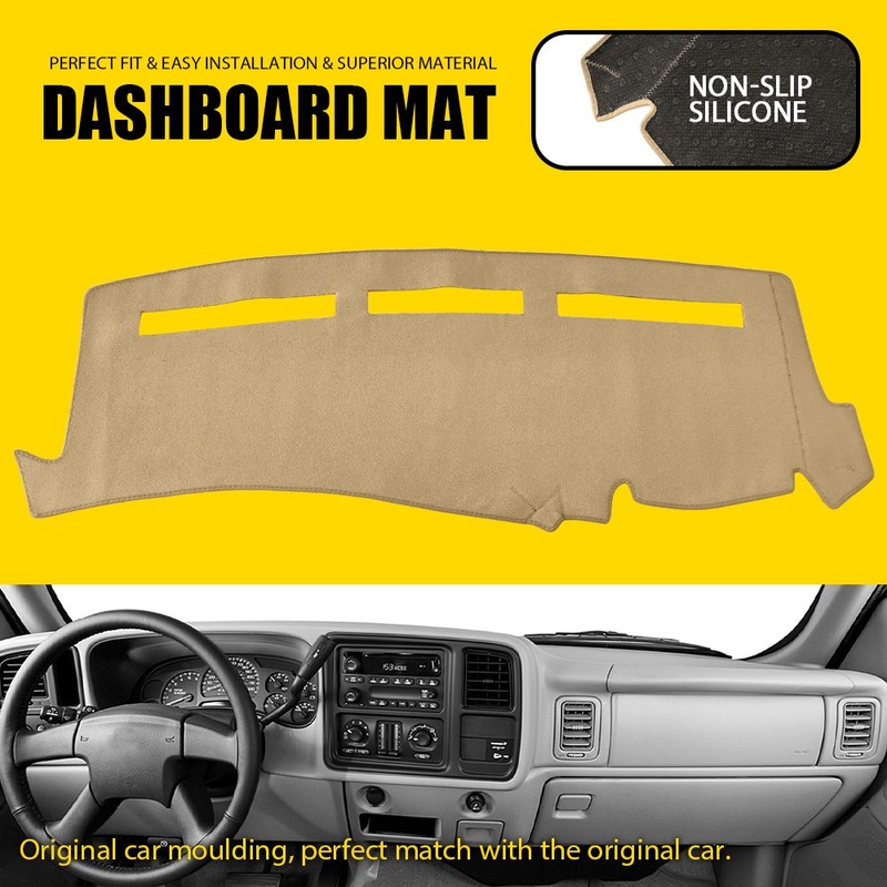 For 1999-06 GMC Sierra 1500 2500 3500 Dash Cover Dashboard Mat Gray Anti-Slip