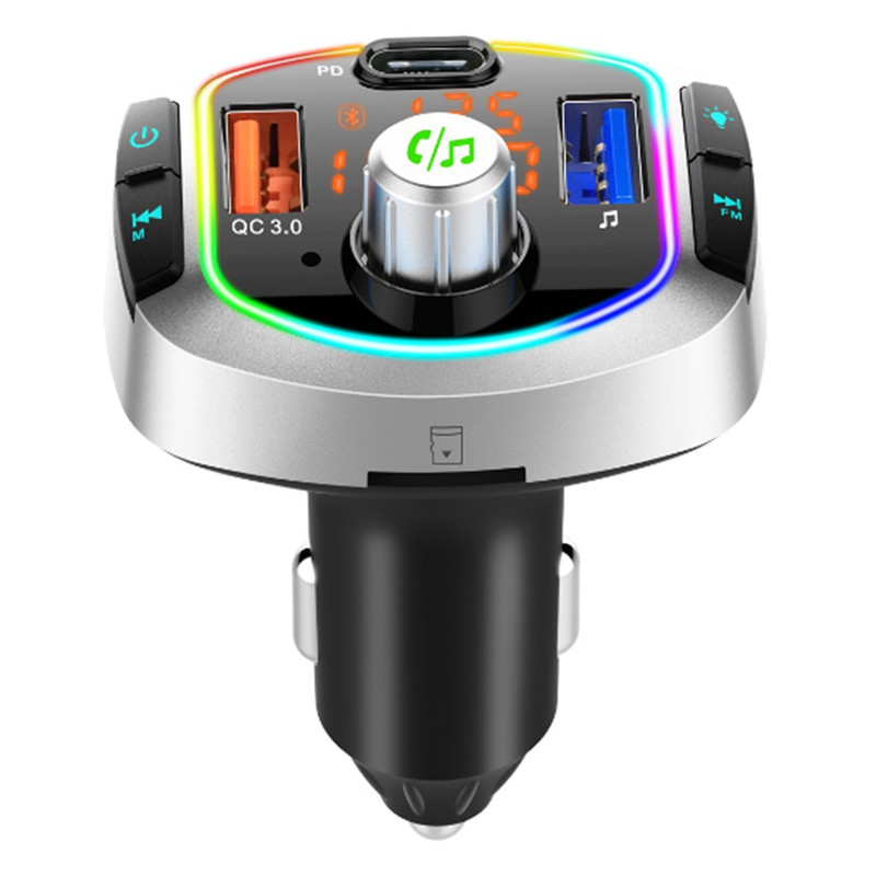Car Fast Charger Bluetooth Handsfree FM Adapter Kit For Apple iPhone Samsung