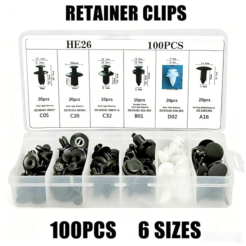 For kia Hyundai Set-Bumper-Fender-Liner Push Type-Retainer-Clips Fastener 100x