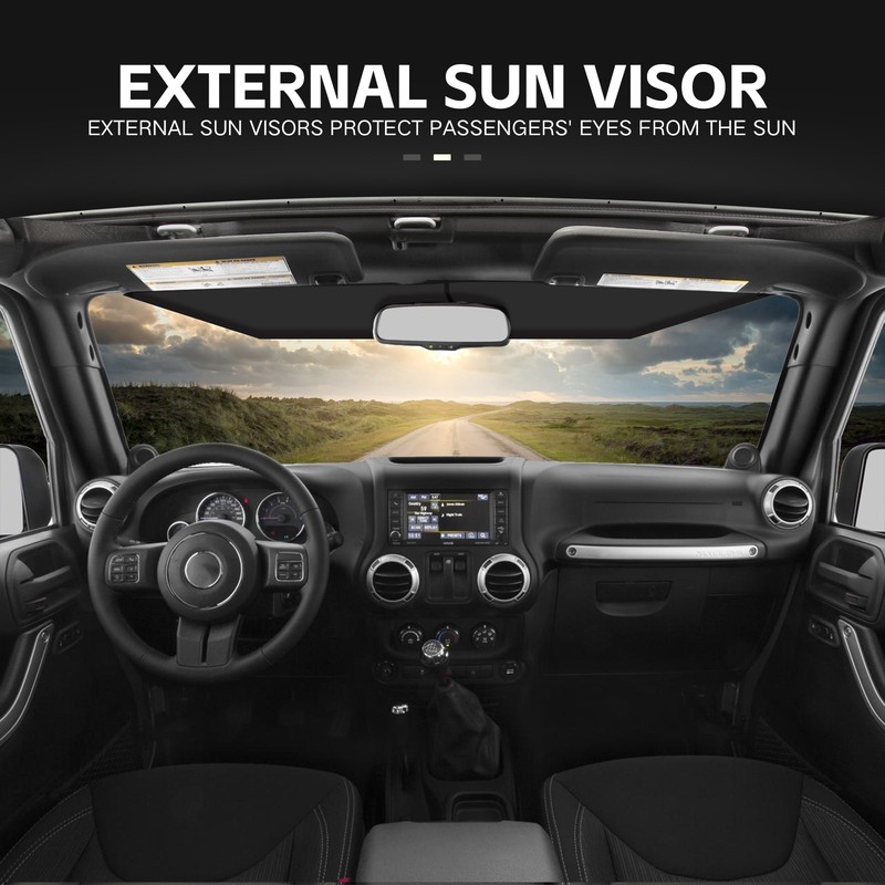 Front Windshield Frame Cover For 2021-2026 Ford Bronco 2/4 Doors W/ LED lights gallery
