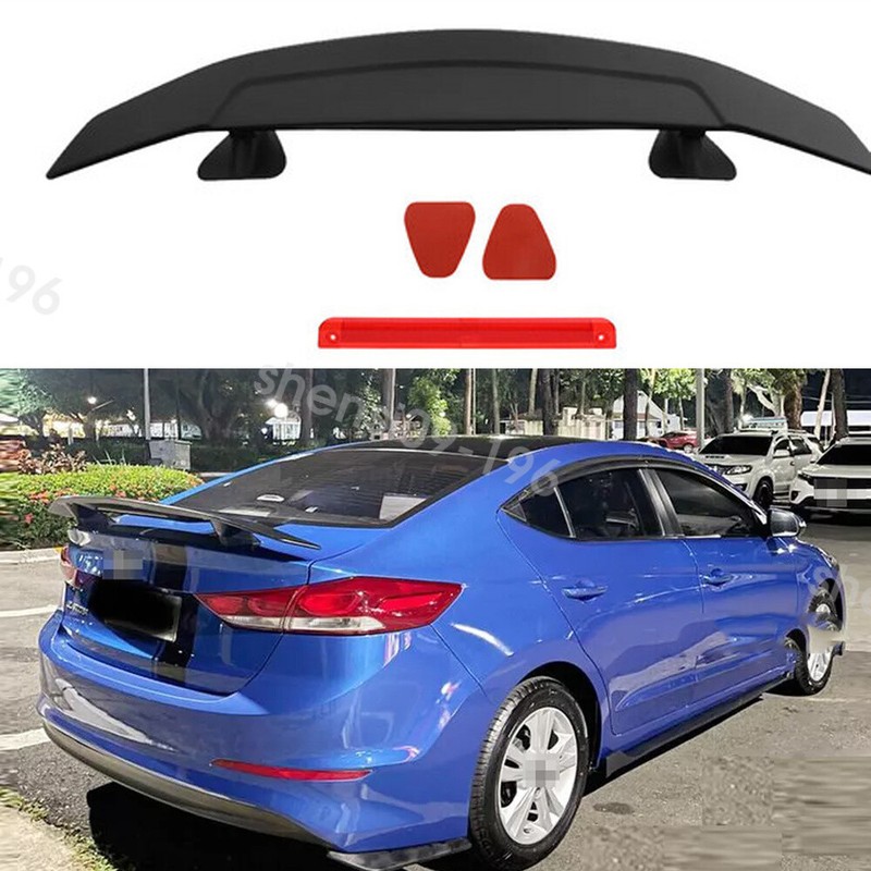 Matte Black 46» Rear Trunk Spoiler GT Racing Spoiler Wing For Hyundai Elantra
