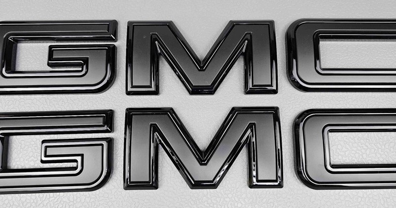 New Front & Rear Emblem Black Kit for 2019 - 2024 GMC Sierra 1500 2500HD 3500HD gallery