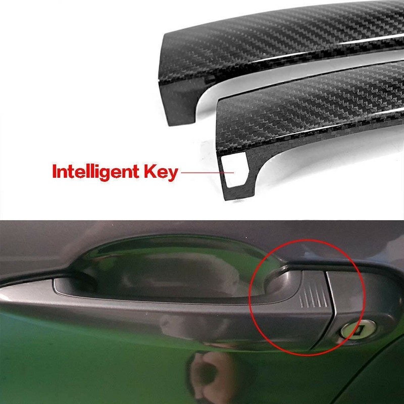 Carbon Fiber Car Door Handle Frame Trim For BMW F32 F33 F36 w/ Intelligent Key D gallery