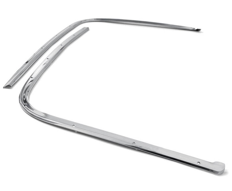 NEW! 1968 Mustang Stainless Steel Top Boot Molding Trim Chrome Convertible Set gallery