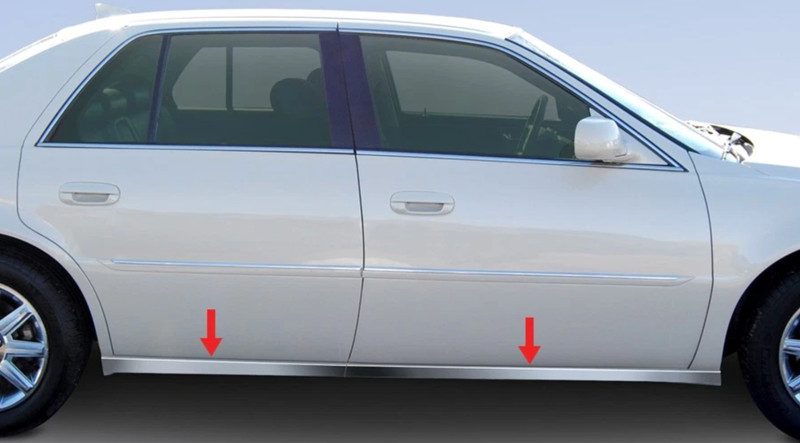 2006-2011 Cadillac DTS Rocker Panel Trim Body Side Molding Cover FL 2Pc 6″